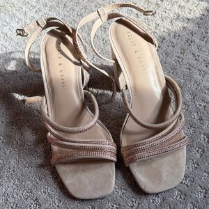 Kelly & Katie Beige Strappy Heels